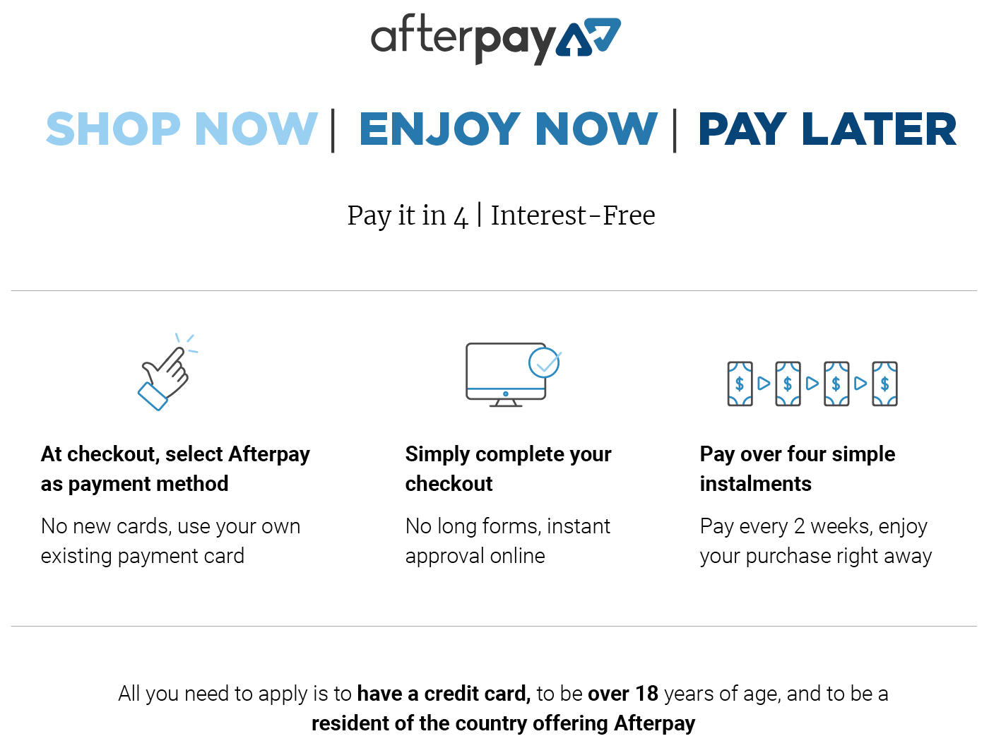 Vertical information overlay for Bluethumb payment method